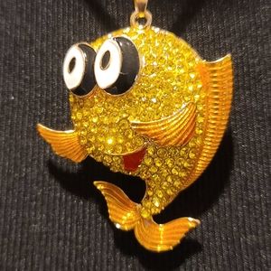 NWT Crystal Fish Necklace by Betsey Johnson